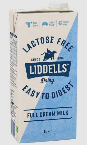 Liddells Lactose Free Full Cream UHT Milk BOX OF 12