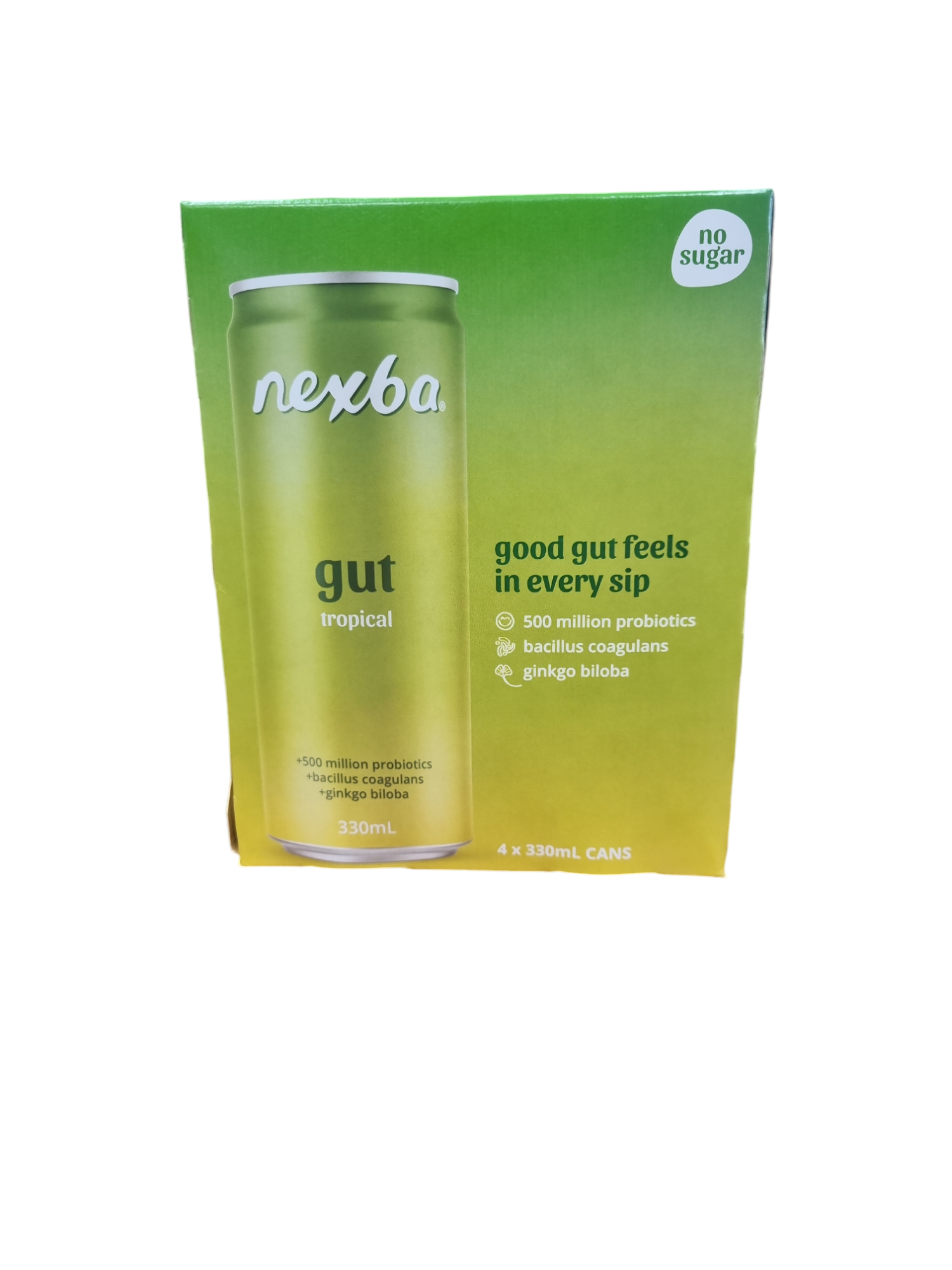 Nexba Nootropic Gut Cans 330ml x 4 Pack