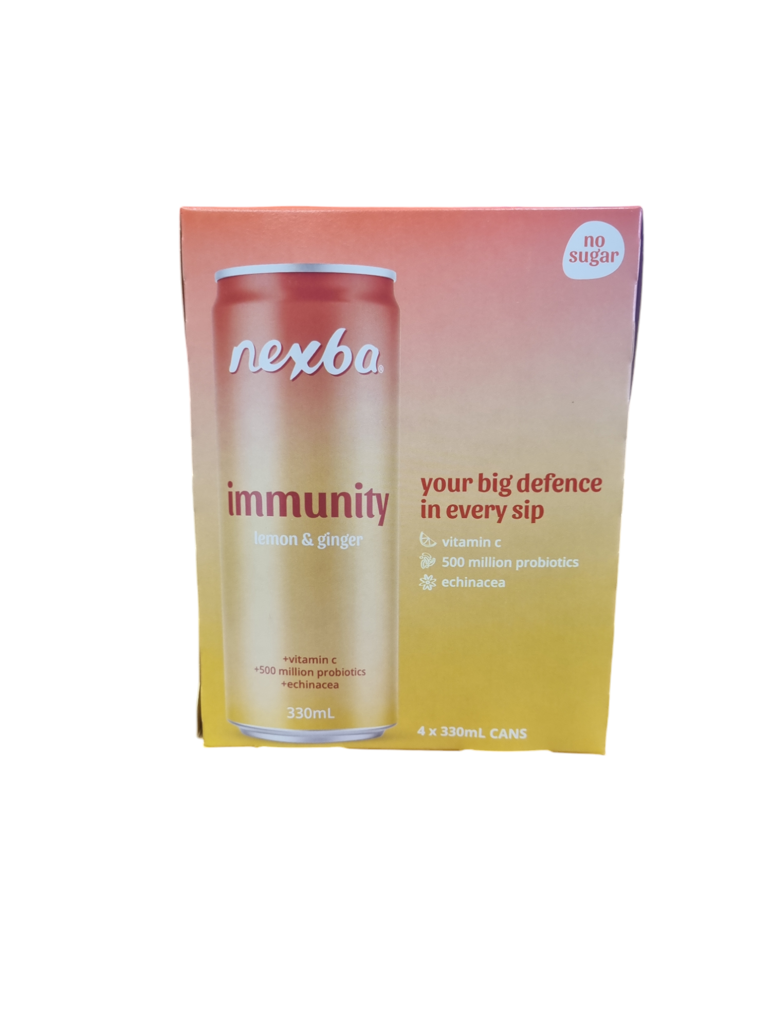 Nexba Nootropic Immunity Cans 330ml x 4 Pack