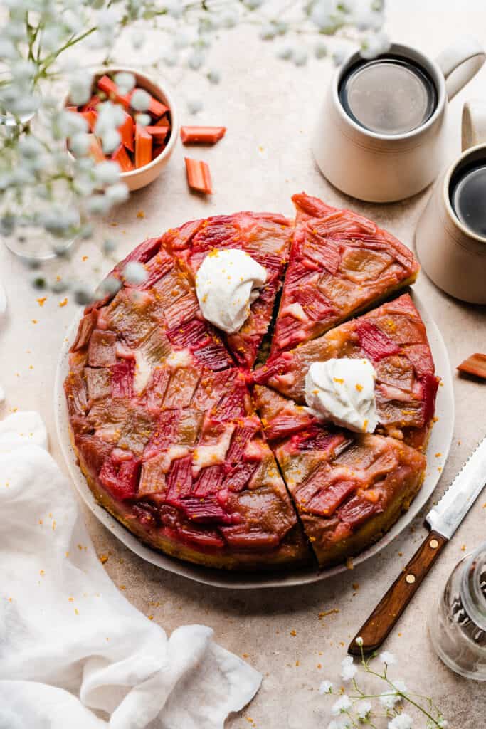 HBE GF Rhubarb Crumble Cake
