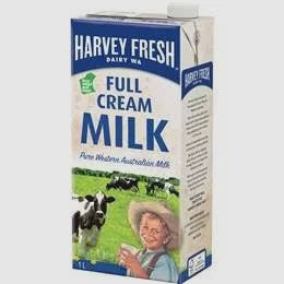 Harvey Fresh Full Cream Milk UHT BOX OF 12