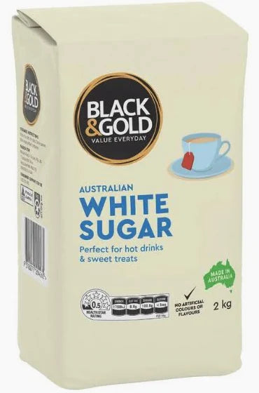 Black & Gold White Sugar 2kg