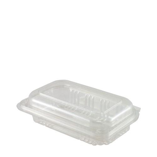 Large Rectangle Clear Container with Hinged Lid 203l x 130w x 60h 125pk