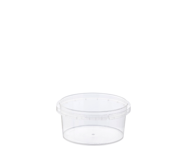Round Clear Tamper Resistant Container & Lid 160ml 50pk