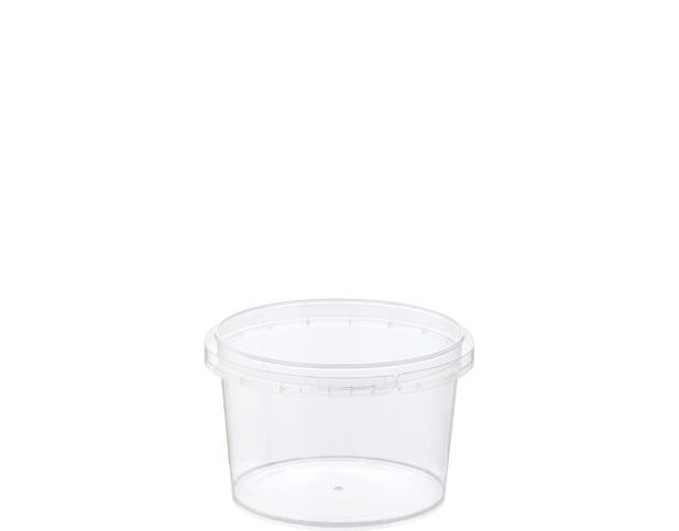 Round Clear Tamper Resistant Container & Lid 210ml 50pk