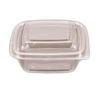 Square Clear Container with Hinged Lid 250ml 50pk
