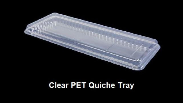 Clear PET Quiche Tray 36 x 14 x 4cm 10pk