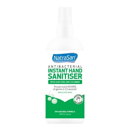 NatraSan Aloe Vera & Cucumber Antibacterial Instant Hand Sanitiser 200mL