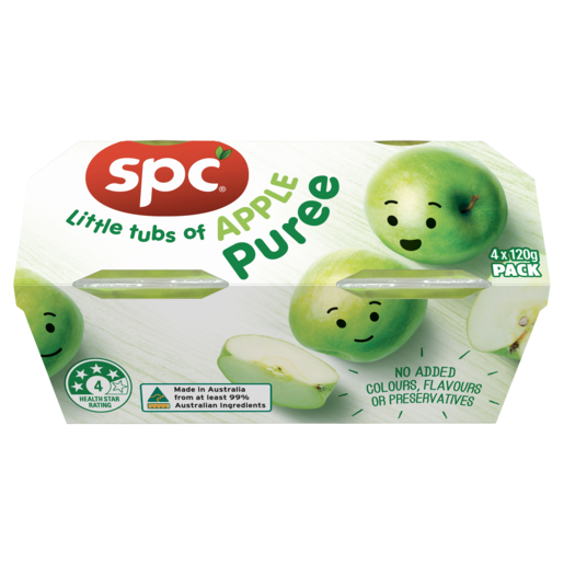 SPC Little tubs Apple Puree 4 x 120g