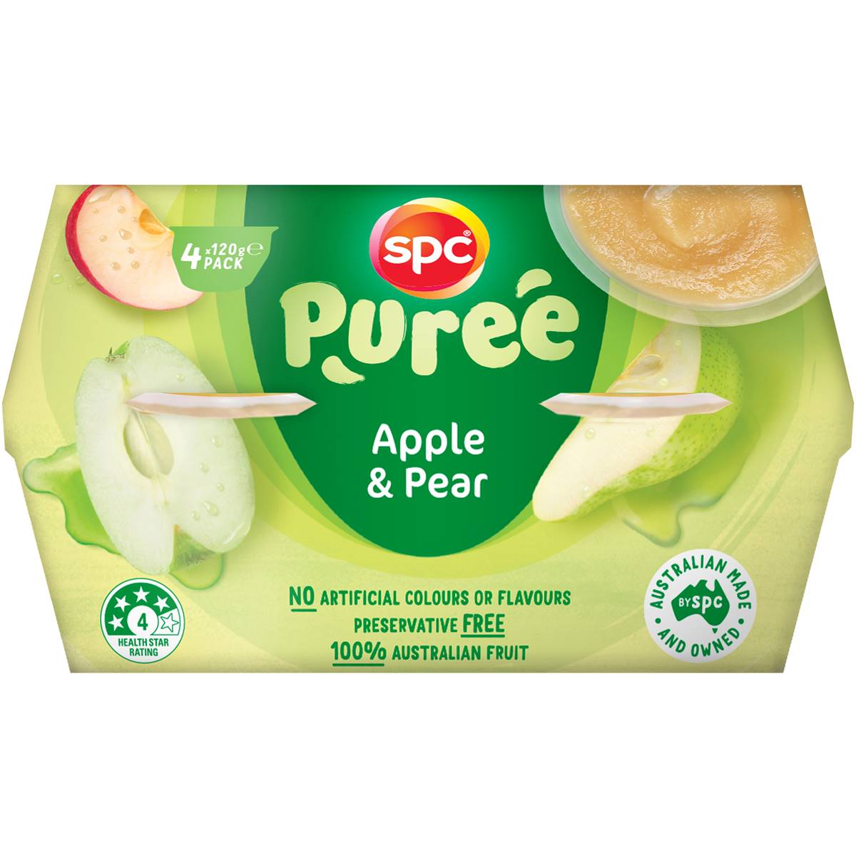 SPC Apple & Pear Puree 4 x 120g