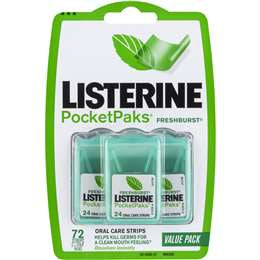 Listerine Pocketpaks Freshburst Oral Strips 3X24 Pack