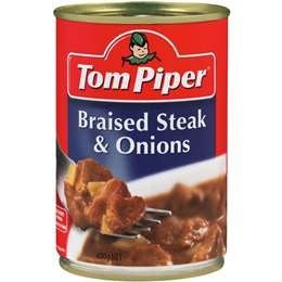 Tom Piper Braised Steak & Onions 400g