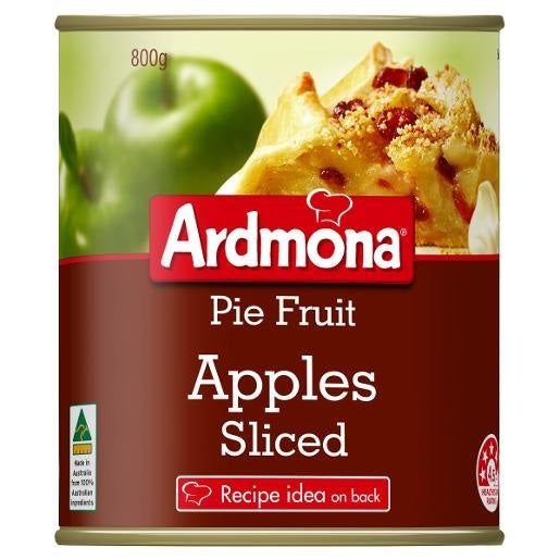 Ardmona Pie Fruit Apples Sliced 800g