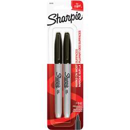 Sharpie Fine Permanent Black Marker 2pk