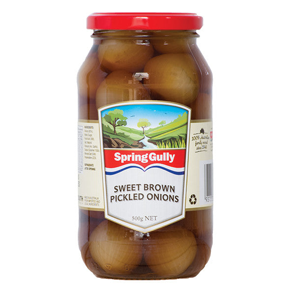 Spring Gully Sweet Brown Pickled Onions 500g