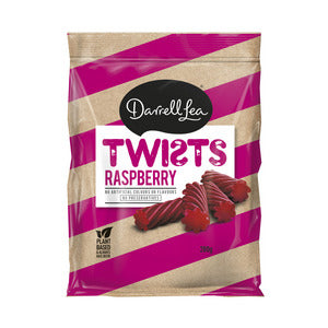 Darrell Lea Liquorice Twists Raspberry 280g