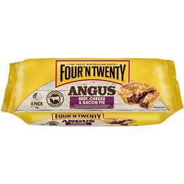 Four N Twenty Frozen Beef, Cheese & Bacon Pies 4pk