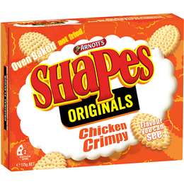 Arnott's Shapes Biscuits Chicken Crimpy 175g