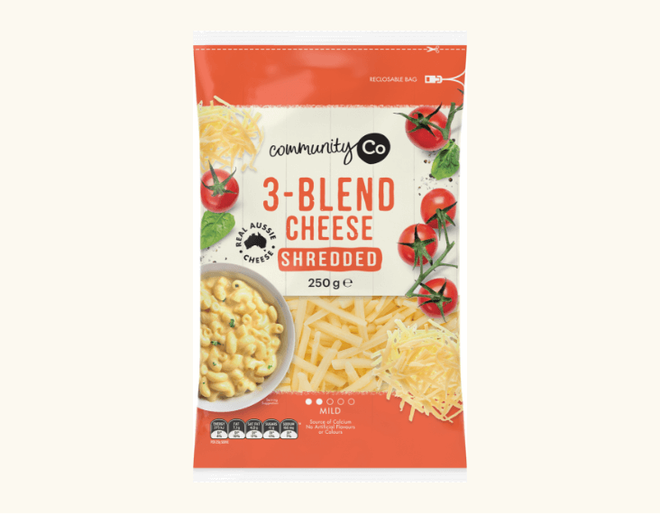 Community Co 3 Blend Shredded Cheese 250g