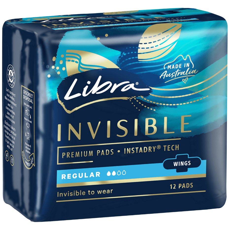 Libra Invisible Regular Wing Pads 12pk