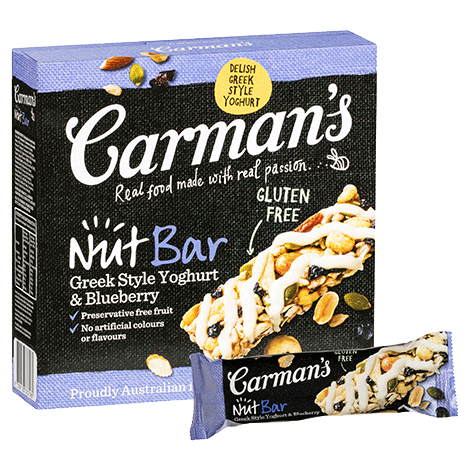 Carmans Protein Bars Greek Yoghurt & Berry Gluten Free 5pk