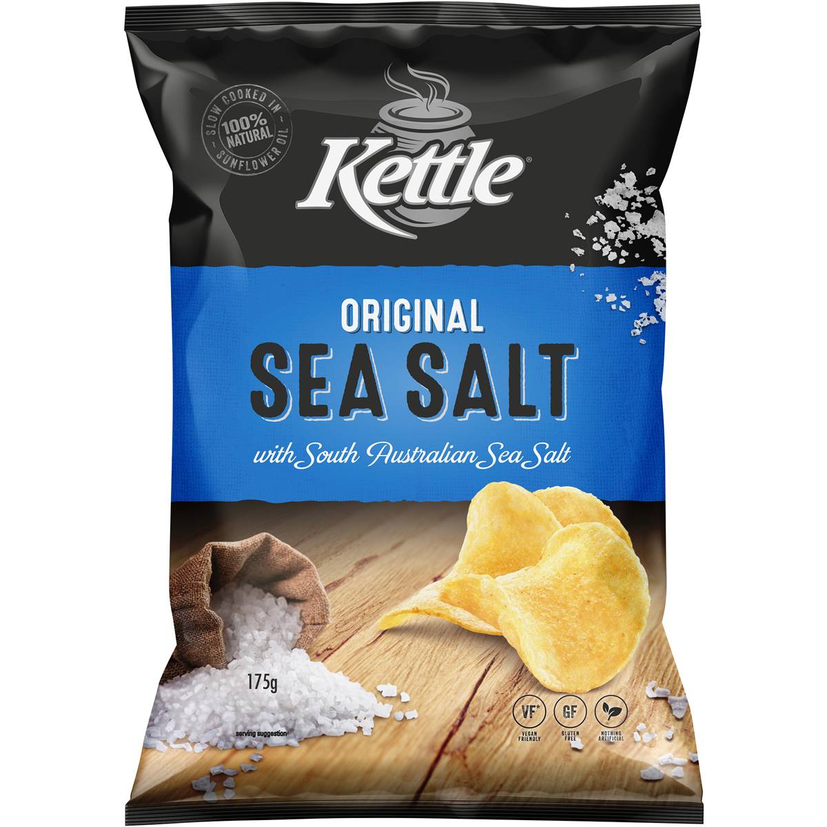 Kettle Sea Salt Potato Chips 175g