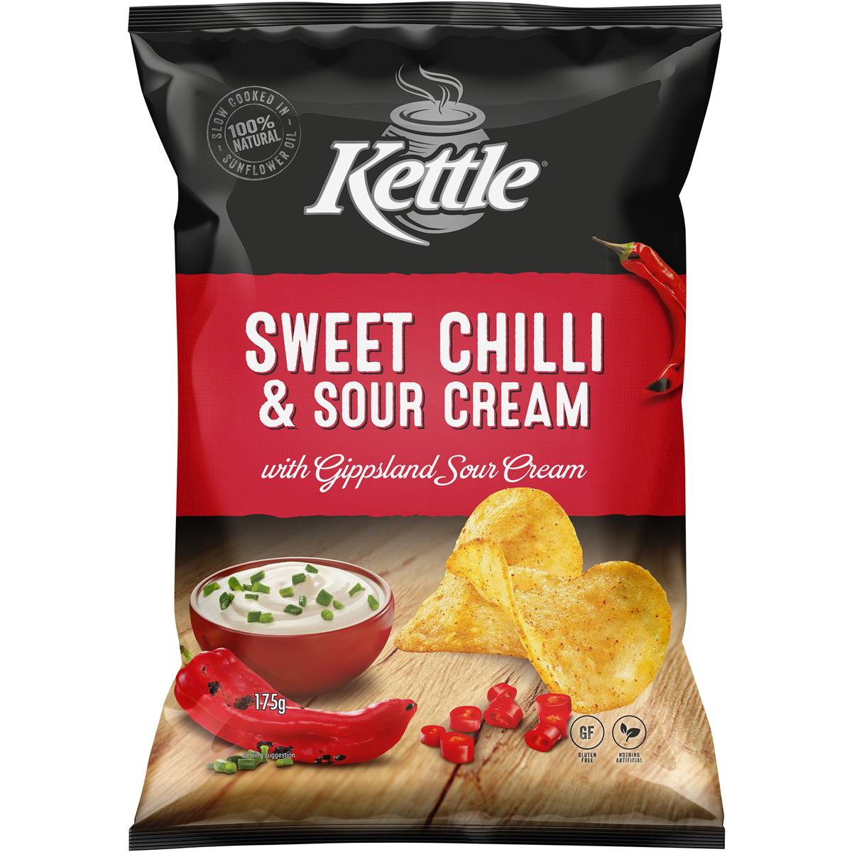 Kettle Sweet Chilli & Sour Cream Potato Chips 165g