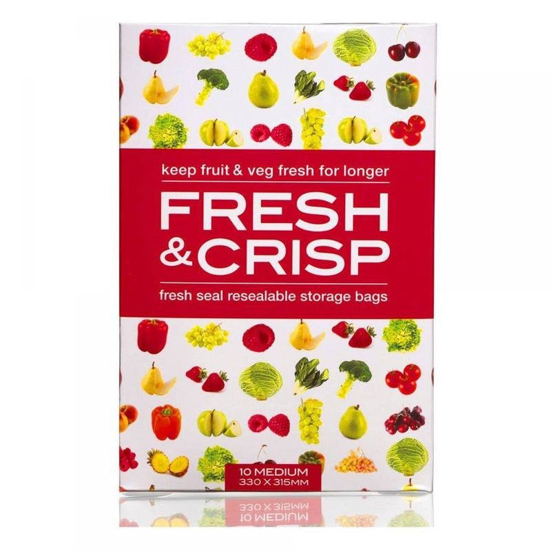 Fresh & Crisp Resealable Storage Bags Medium 10pk