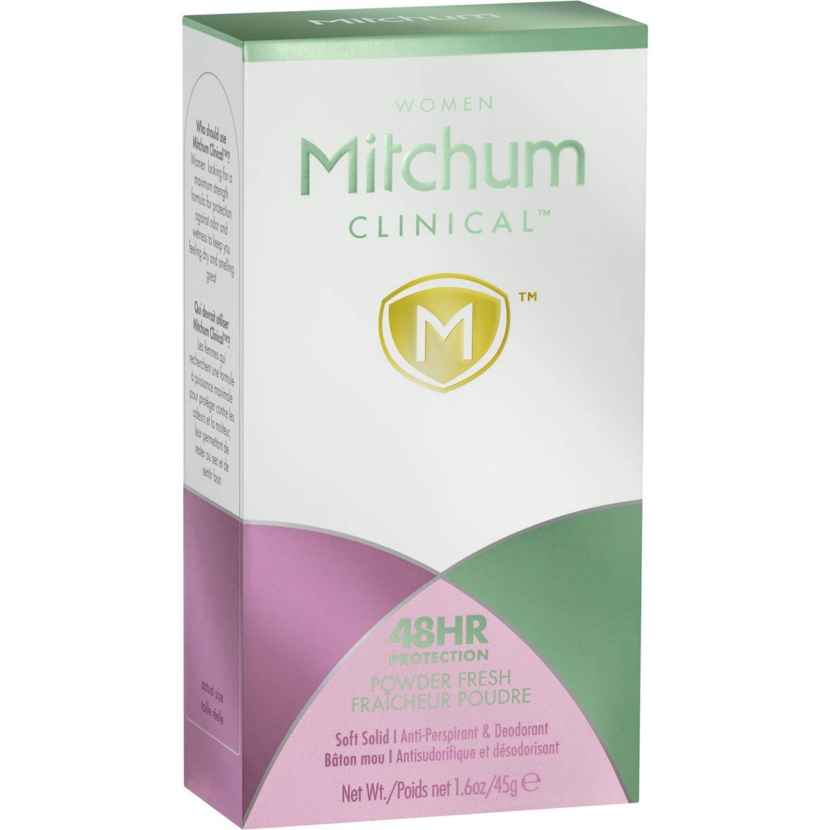 Mitchum Women Clinical Powder Fresh Soft Solid Deodorant 45g