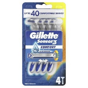 Gillette Sensor3 Comfort Disposable 4pk