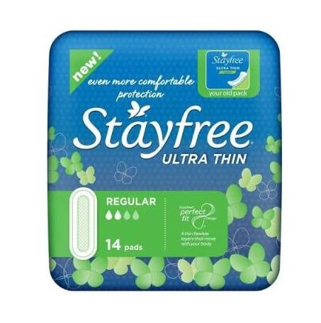 Stayfree Ultra Thin Regular 14pk