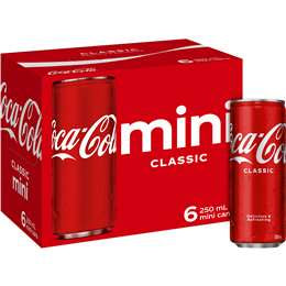 Coca Cola Coke Mini Cans 6x250ml