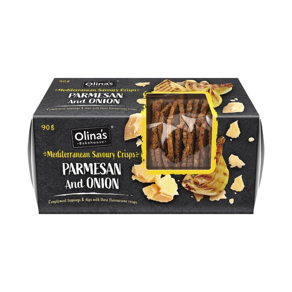 Olinas Parmesan & Onion Mediterranean Crackers 90g