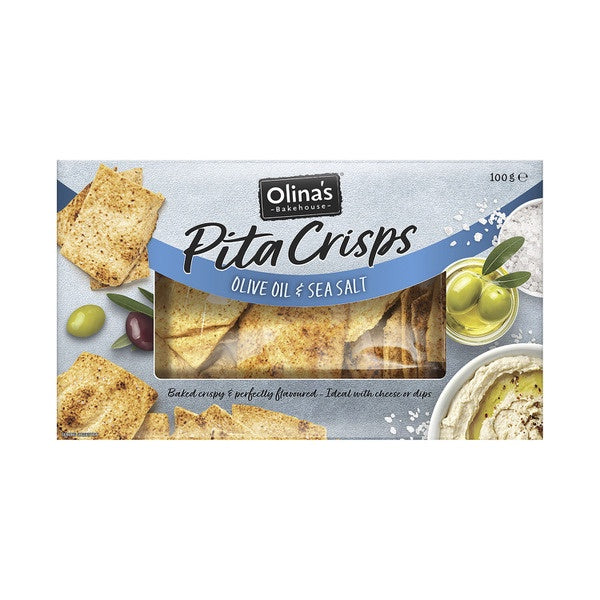 Olinas Olive Oil & Sea Salt Pita Crackers 100g