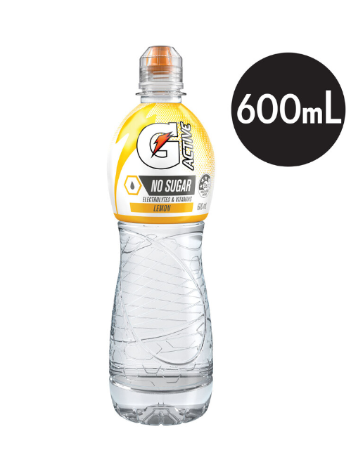 Gatorade G Active Lemon Flavoured Electrolyte Water | 600mL