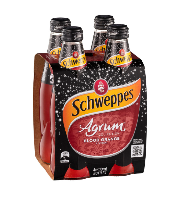 Schweppes Mixers Softdrink Agrum Blood Orange 4x300mL | 4 pack