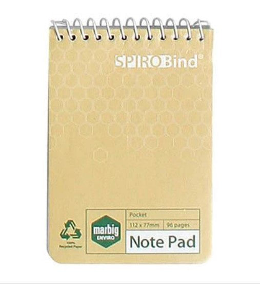 Marbig Enviro Spiro Note Pad 96pg