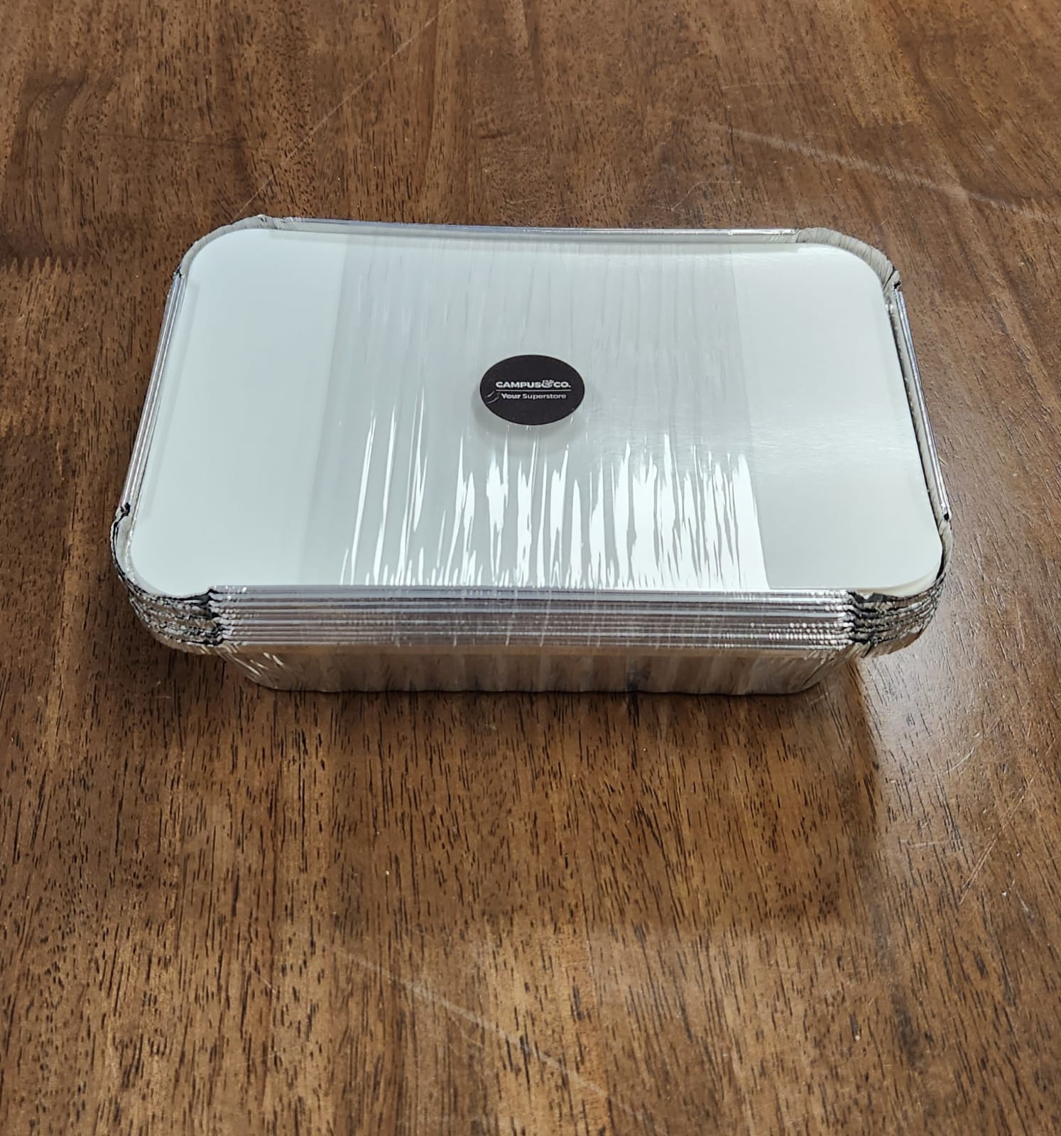 1/2 Standard Rectangle Foil Tray & Lid 10pk