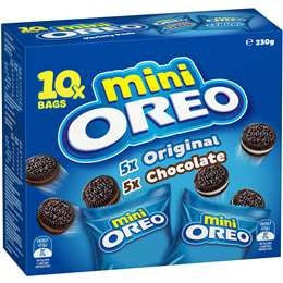 Oreo Mini 5 x Original 5 x Choc 230g 10pk