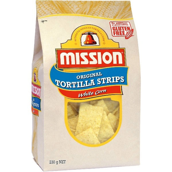 Mission Tortilla Strips White Corn 230g