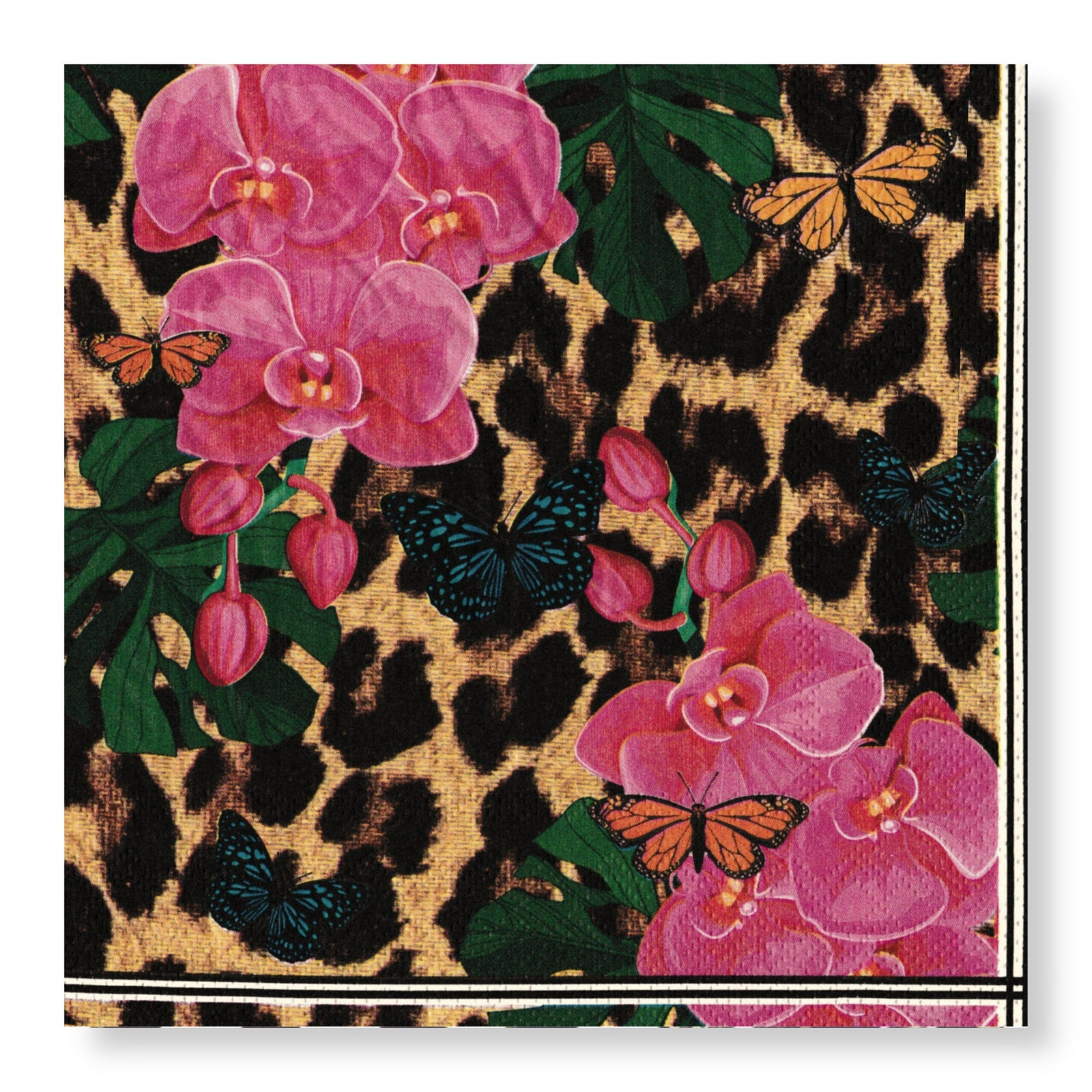 Orchid Leopard Lunch Serviettes 20 pack