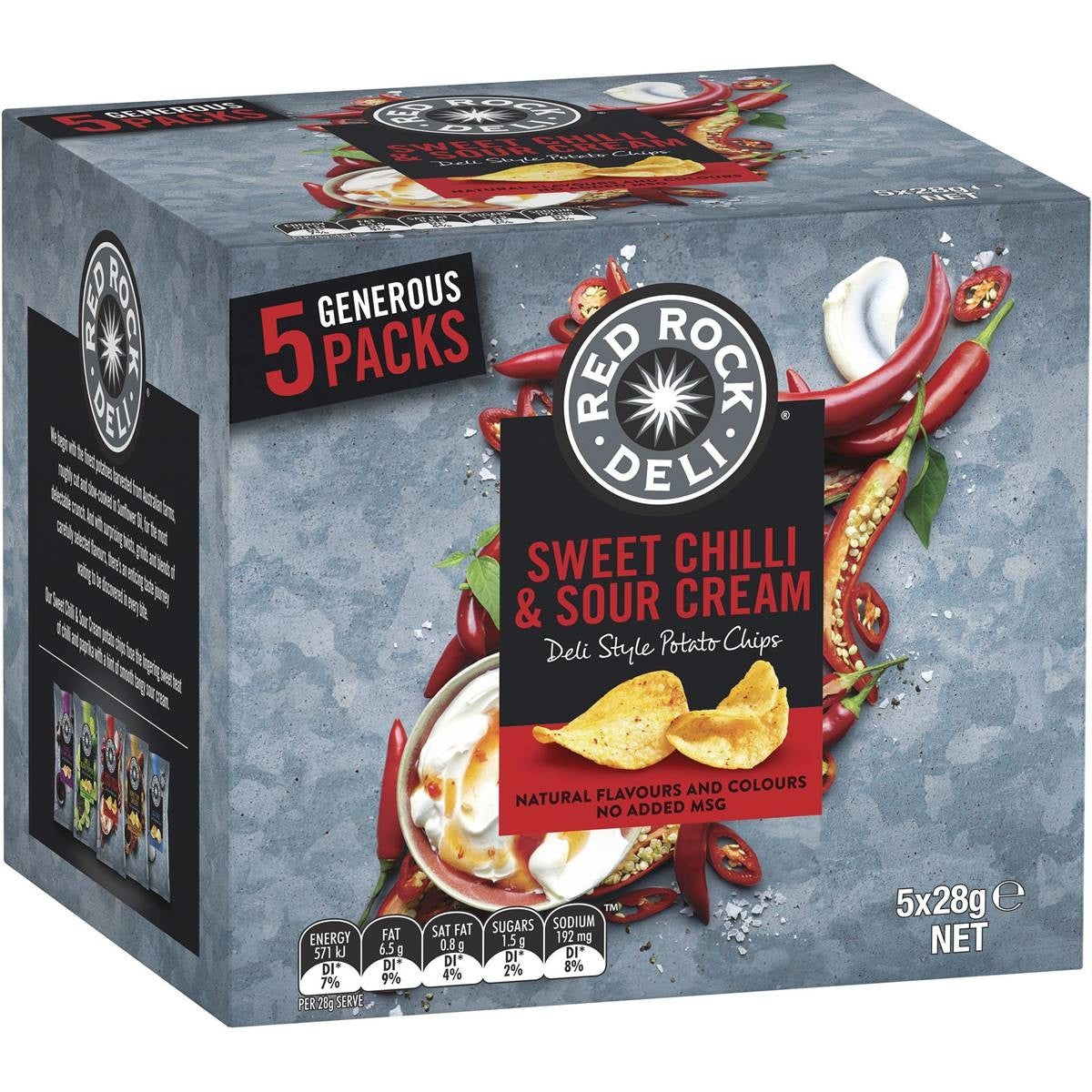 Red Rock Deli Sweet Chilli and Sour Cream Sharepack 5pk