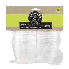 Lemon&Lime Dressing Containers with Lids 15 Pack 120ml