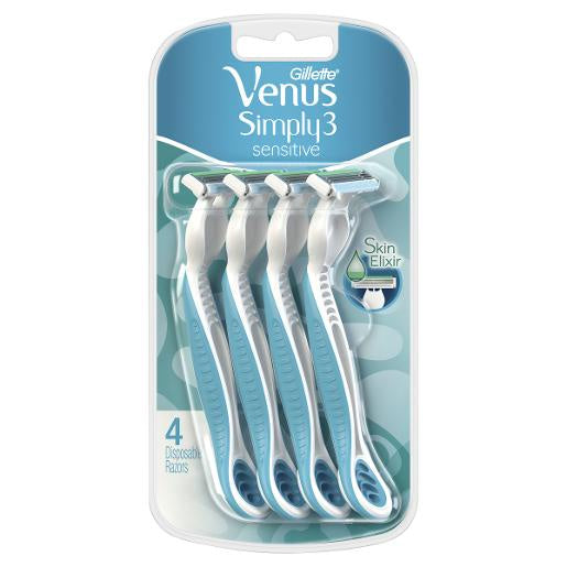 Gillette Venus Simply 3 Sensitive 4 Razors