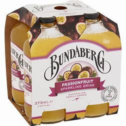 Bundaberg Passionfruit Sparkling Drink 375ml 4pk