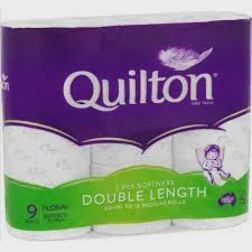 Quilton 3 Ply Double Length Toilet Tissue 9 Pk