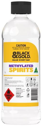 Black & Gold Methylated Spirits 1L