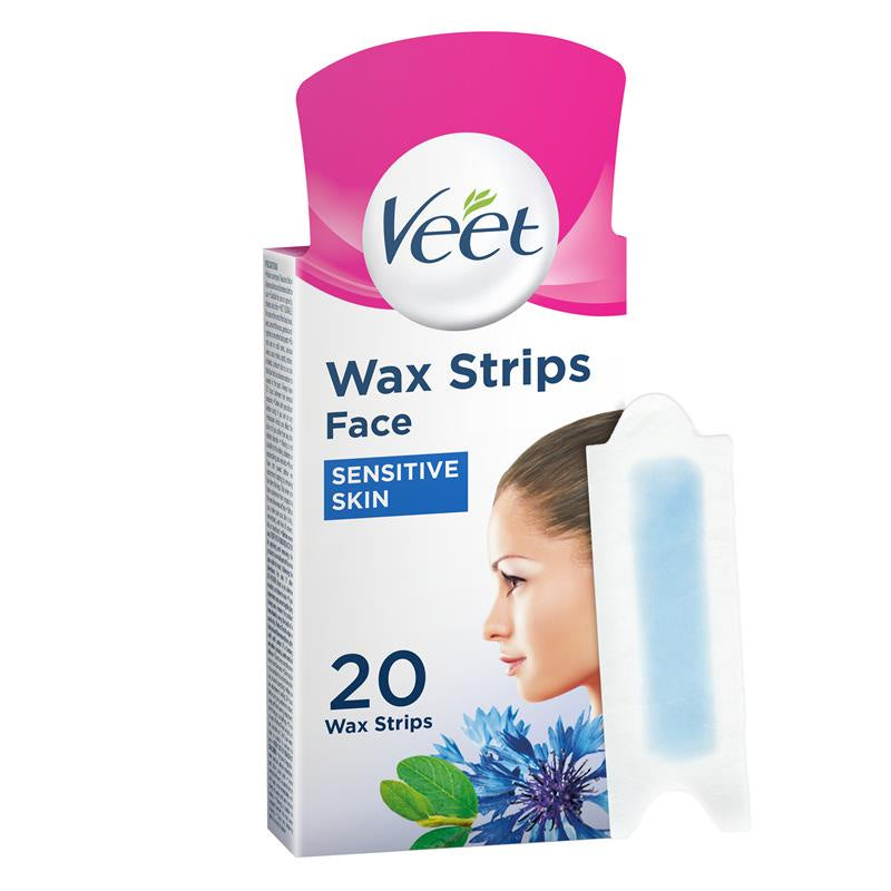 Veet Face Wax Strips Sensitive 20pk