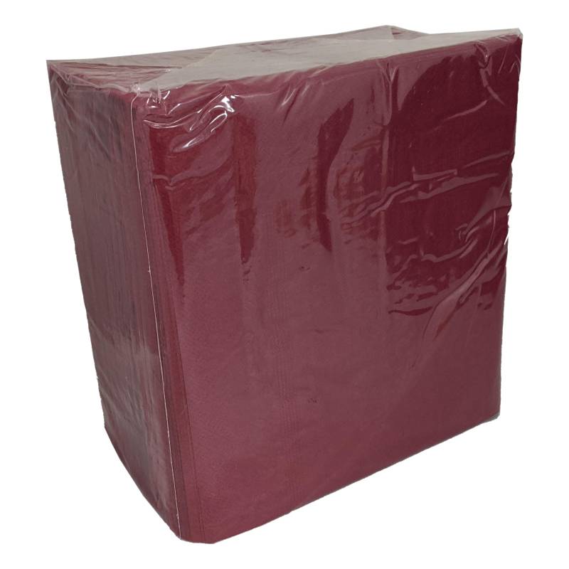 Capri Dinner Napkin Burgundy Quilted Qtr Fold 125Pk